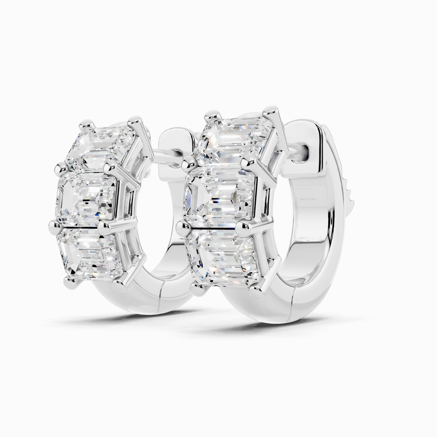 Kunzea Trio Emerald Cut Huggie Earring