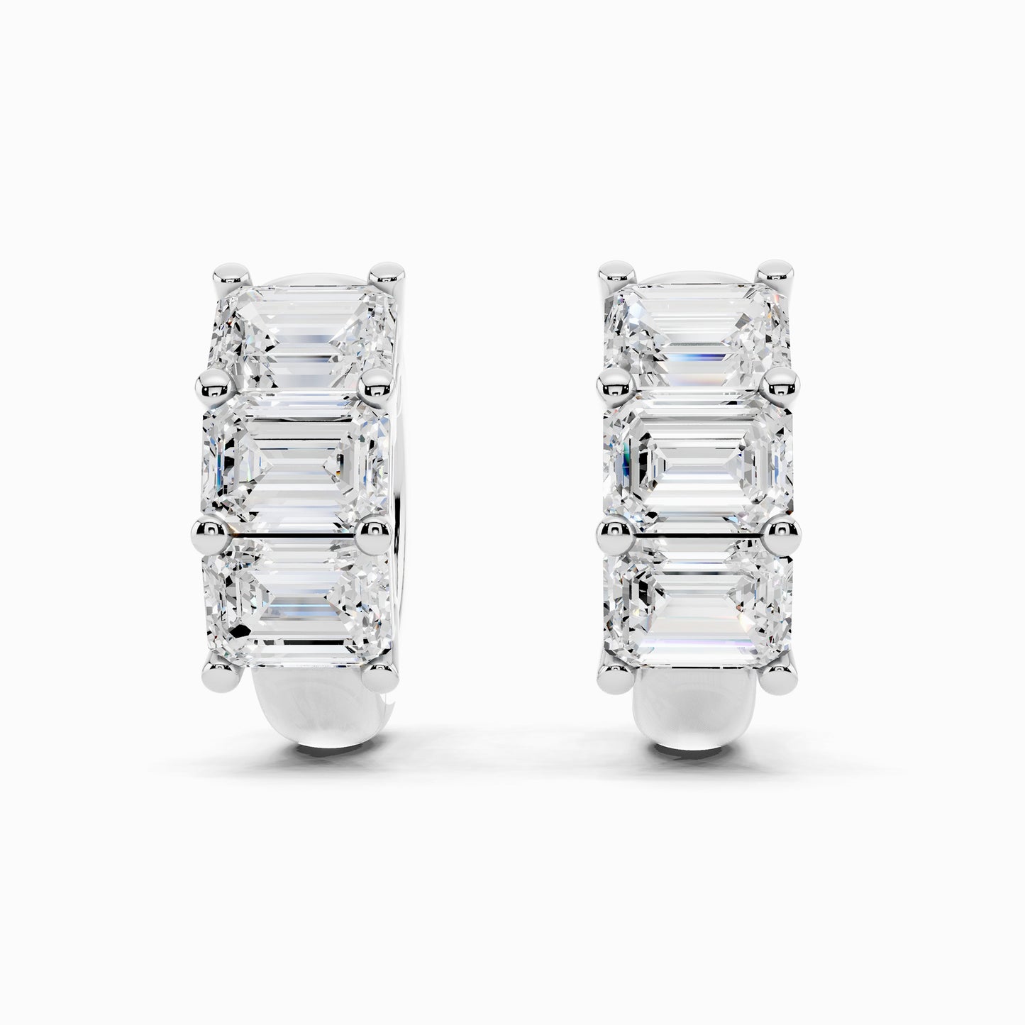 Kunzea Trio Emerald Cut Huggie Earring