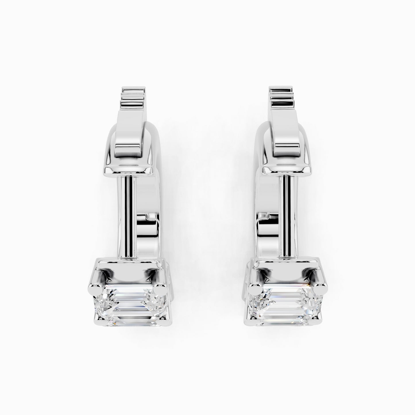 Kunzea Trio Emerald Cut Huggie Earring
