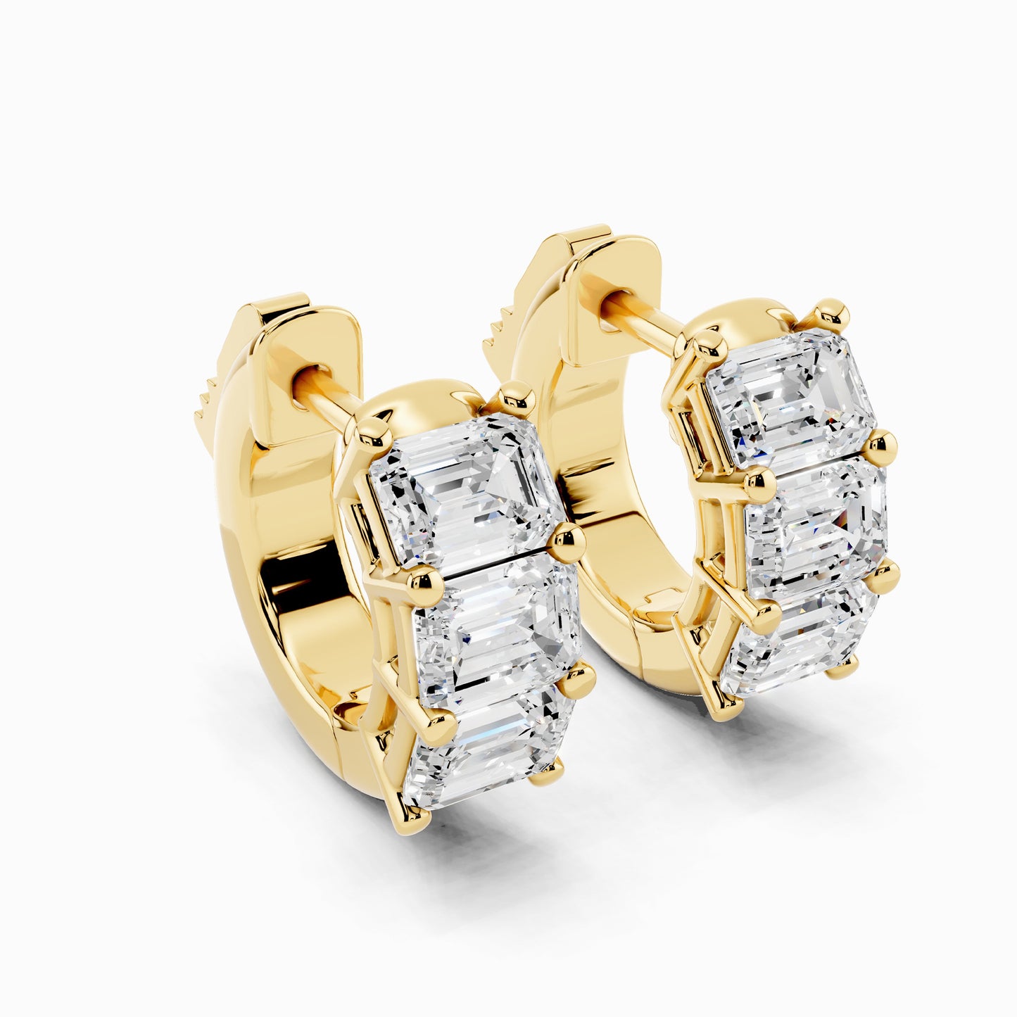 Kunzea Trio Emerald Cut Huggie Earring