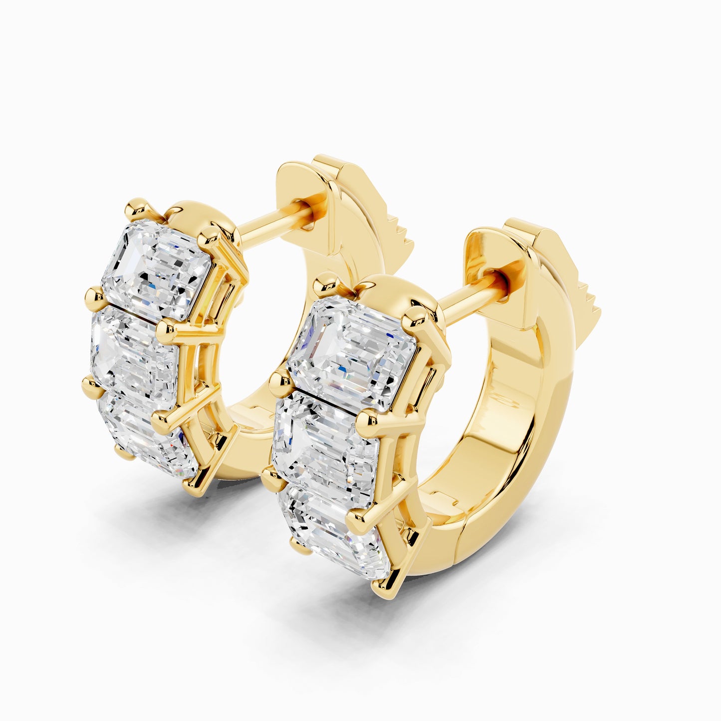 Kunzea Trio Emerald Cut Huggie Earring