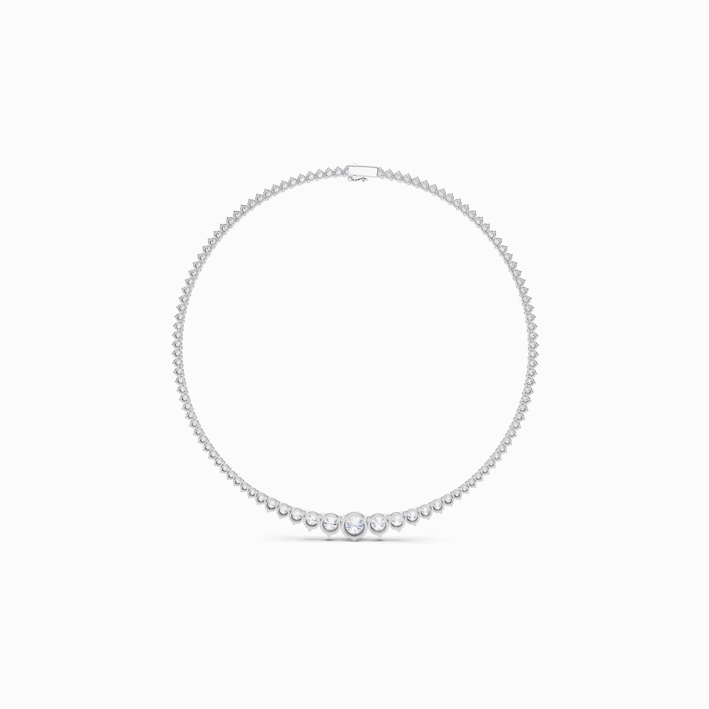 Celosia Round Cut Tennis Necklace