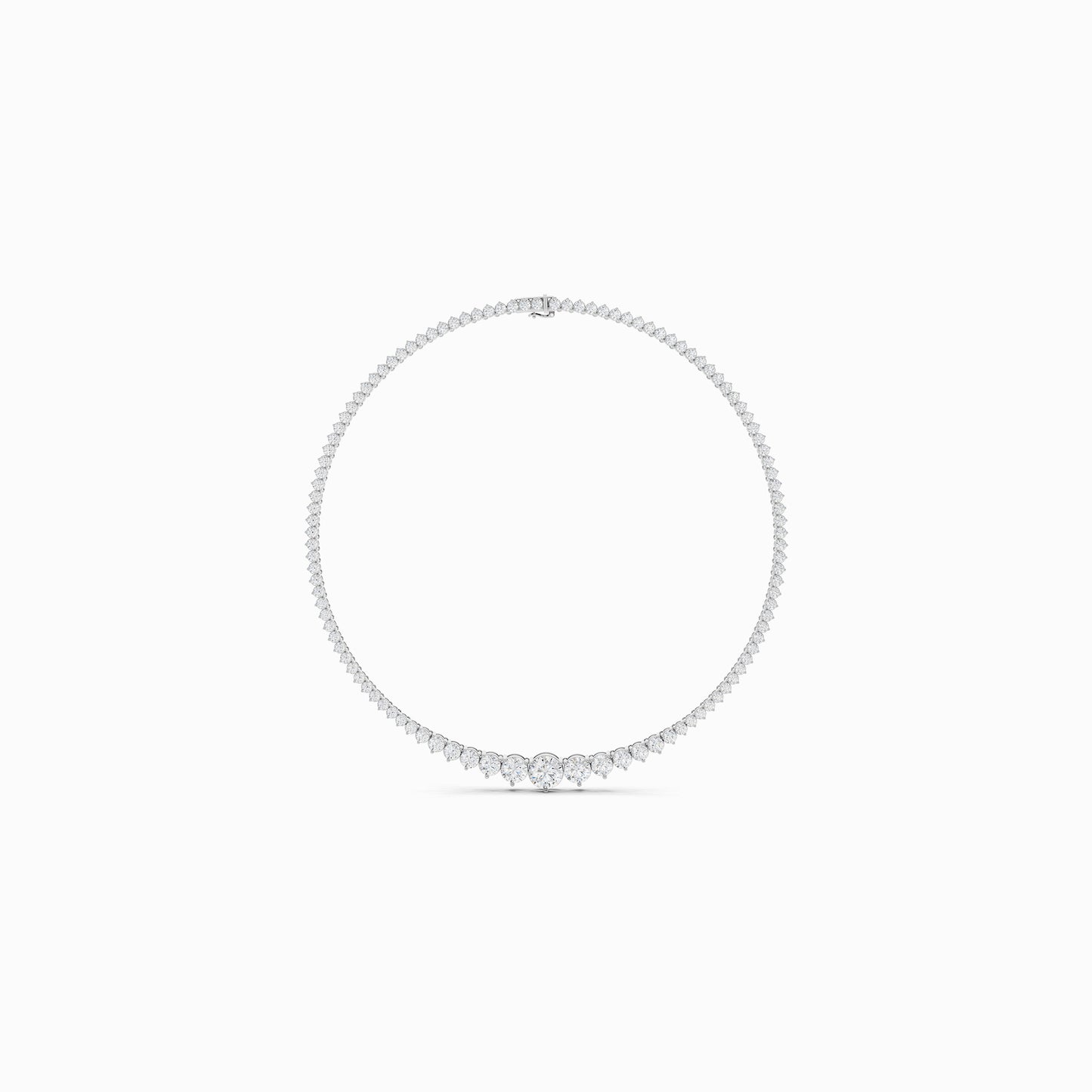 Celosia Round Cut Tennis Necklace