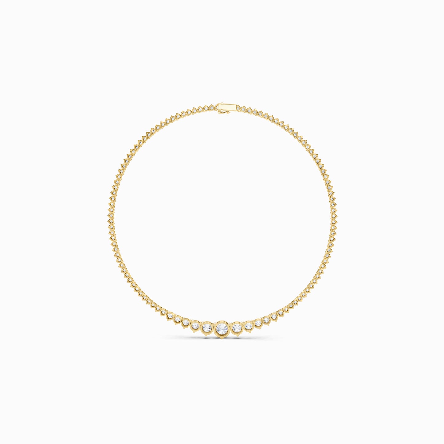 Celosia Round Cut Tennis Necklace