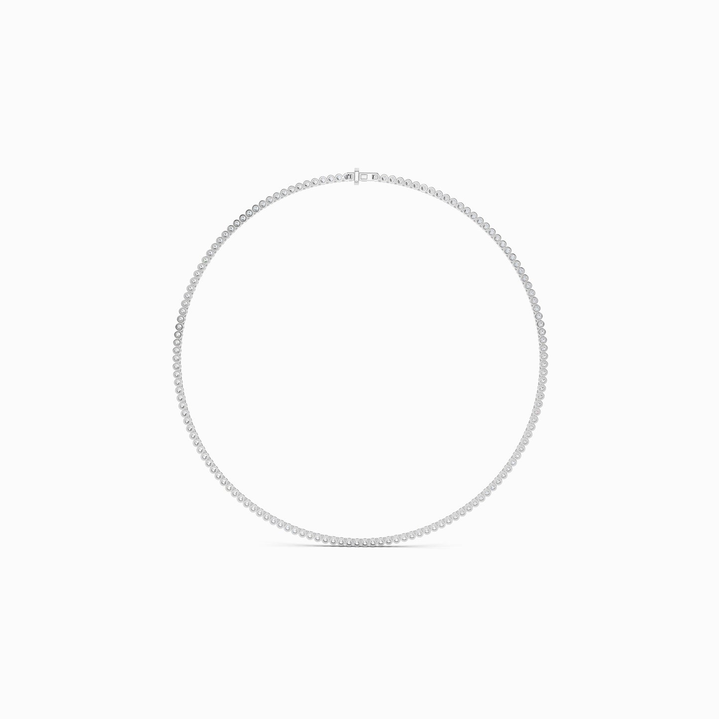 Salvia Round Cut Tennis Necklace