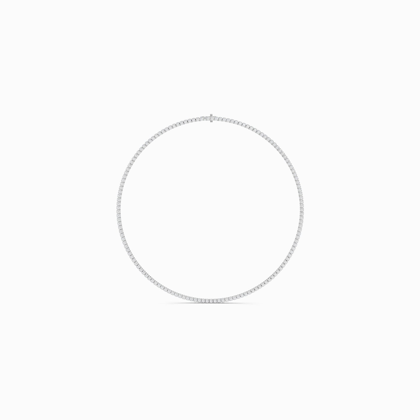 Salvia Round Cut Tennis Necklace