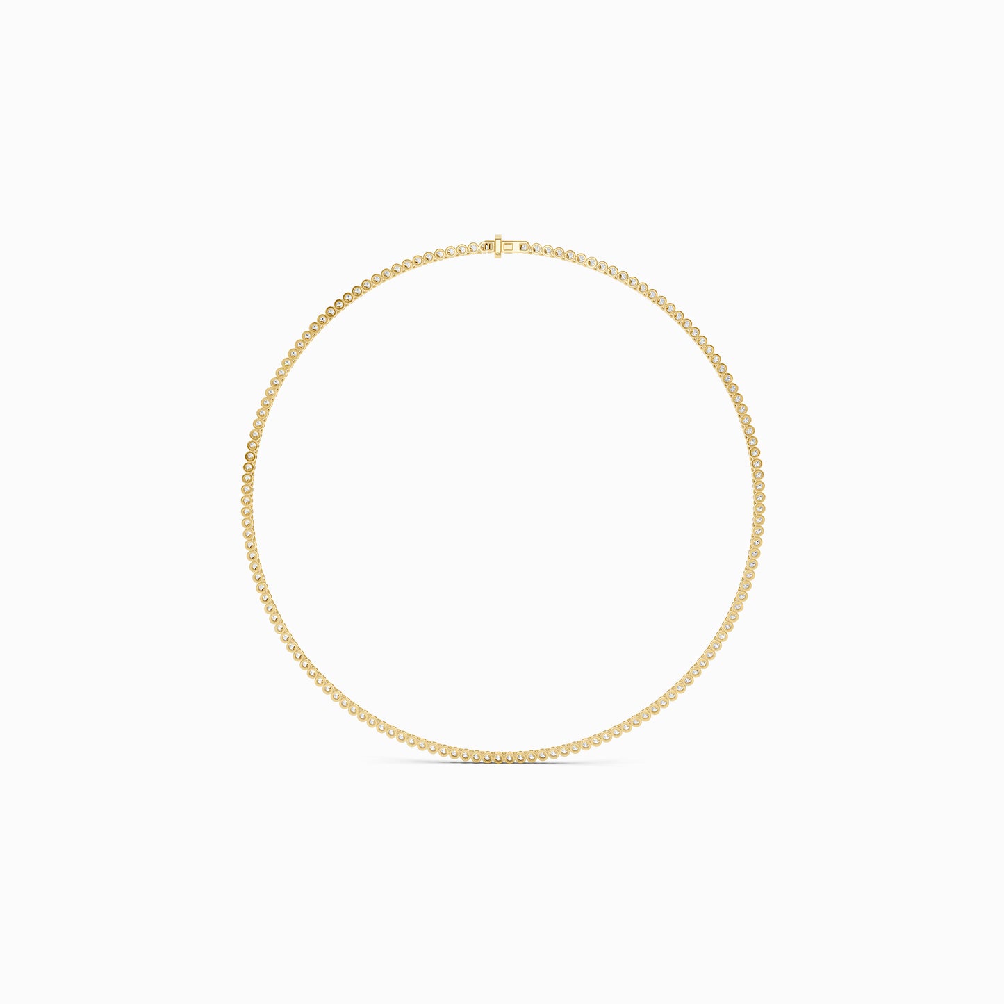 Salvia Round Cut Tennis Necklace