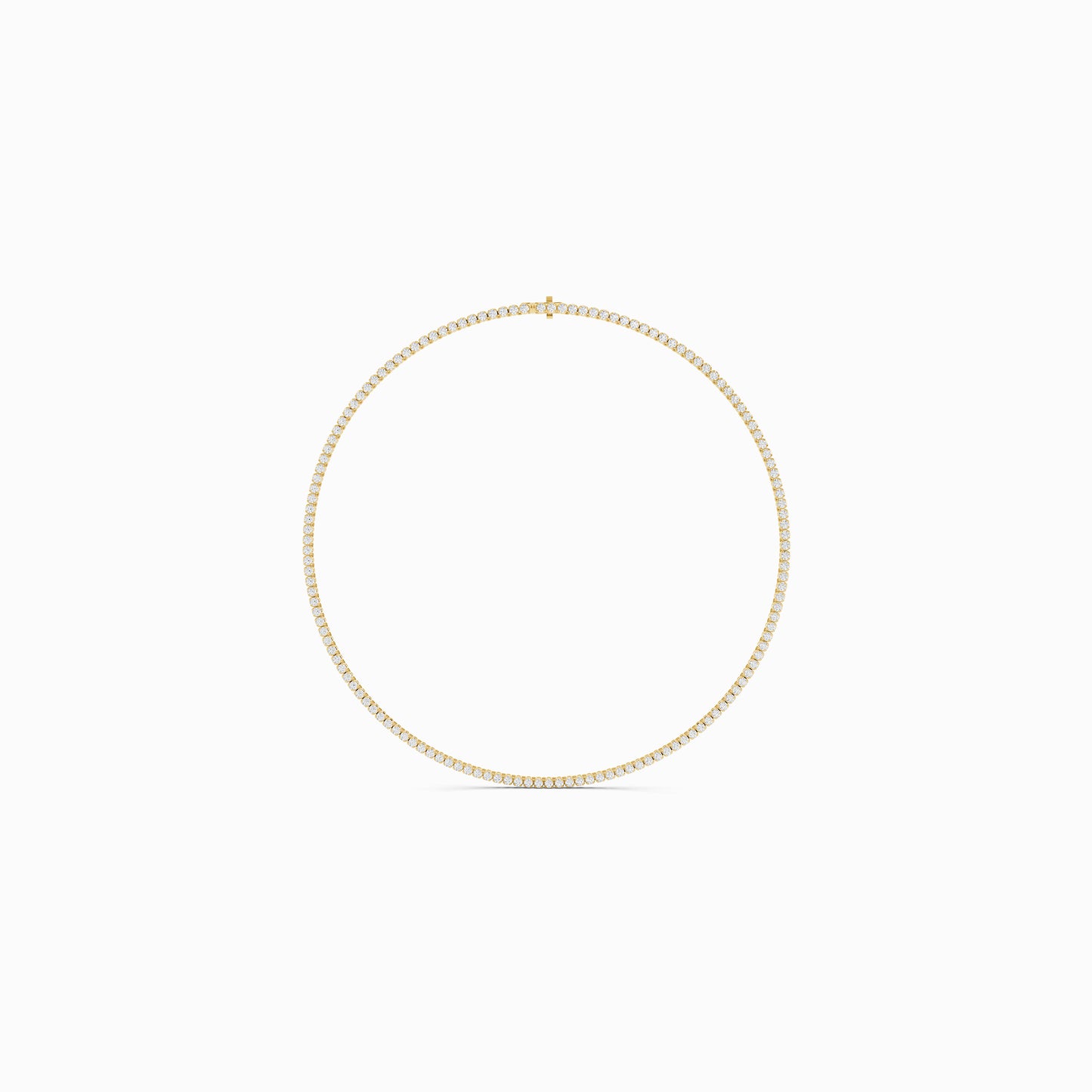 Salvia Round Cut Tennis Necklace