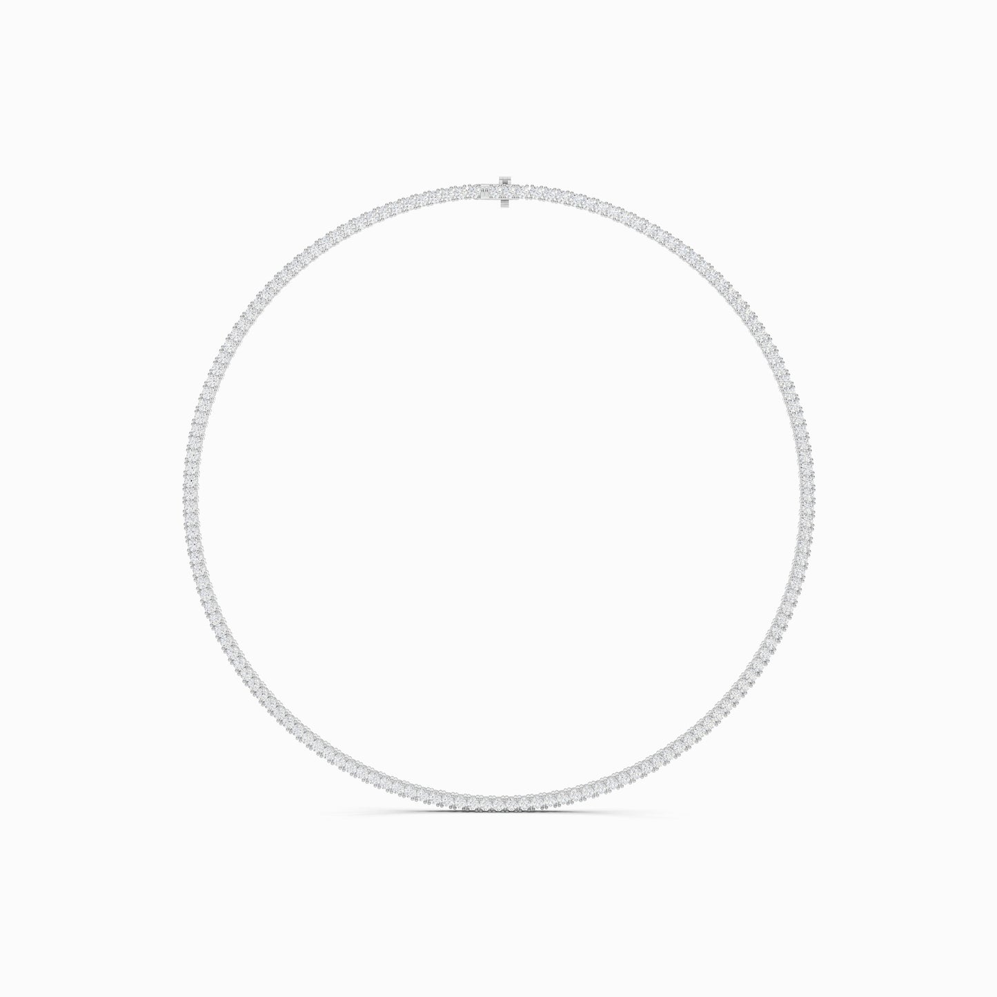 Malva Round Cut Tennis Necklace
