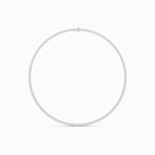 Malva Round Cut Tennis Necklace