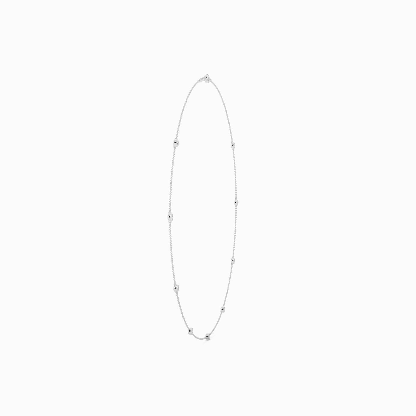 Lobelia Round Cut Station Necklace