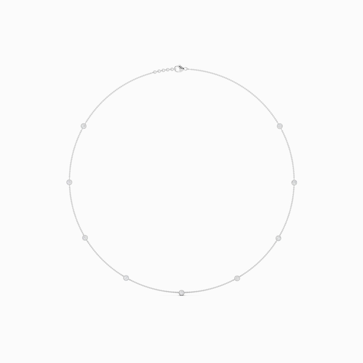 Lobelia Round Cut Station Necklace