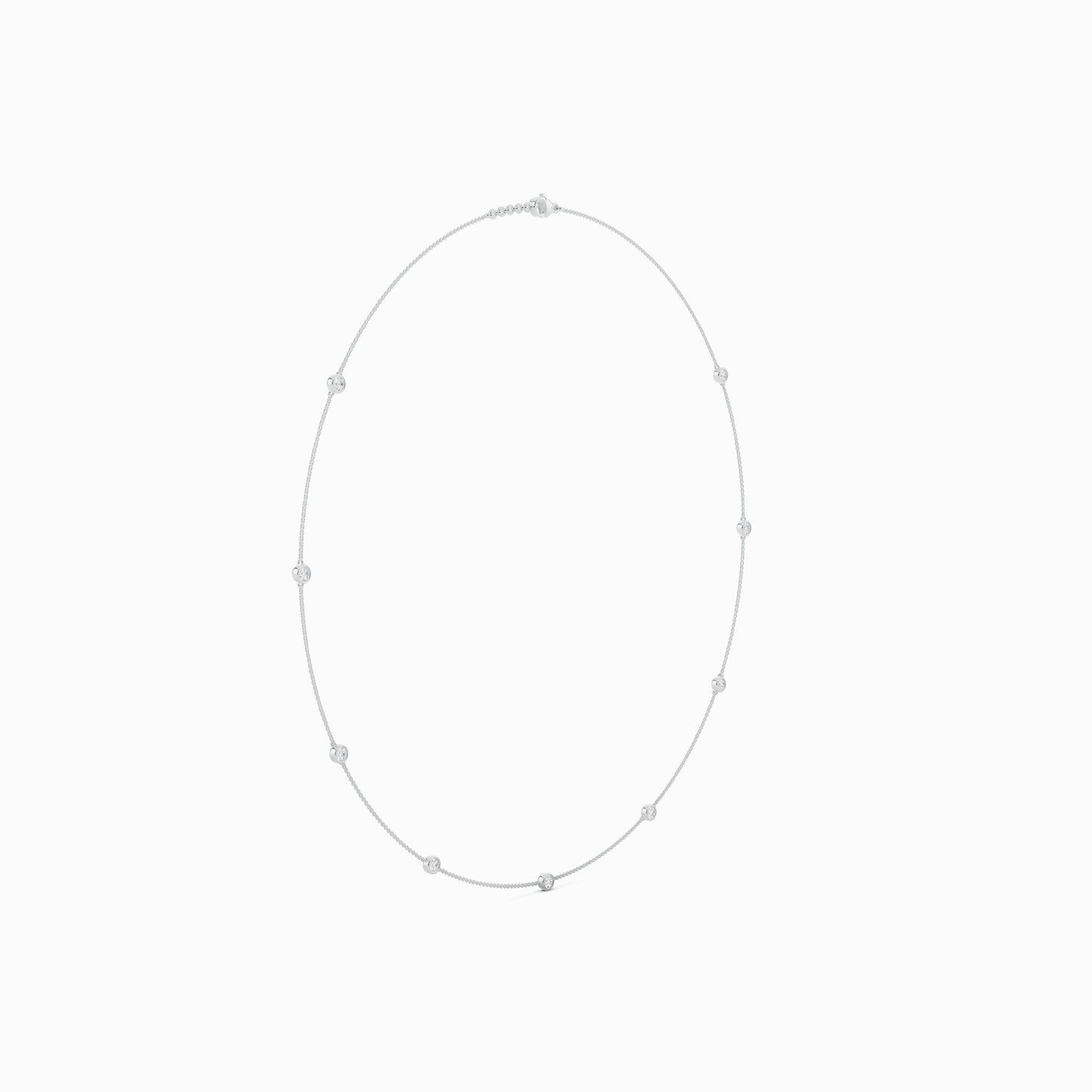 Lobelia Round Cut Station Necklace