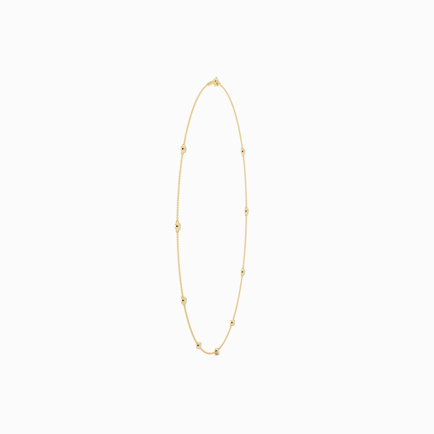 Lobelia Round Cut Station Necklace