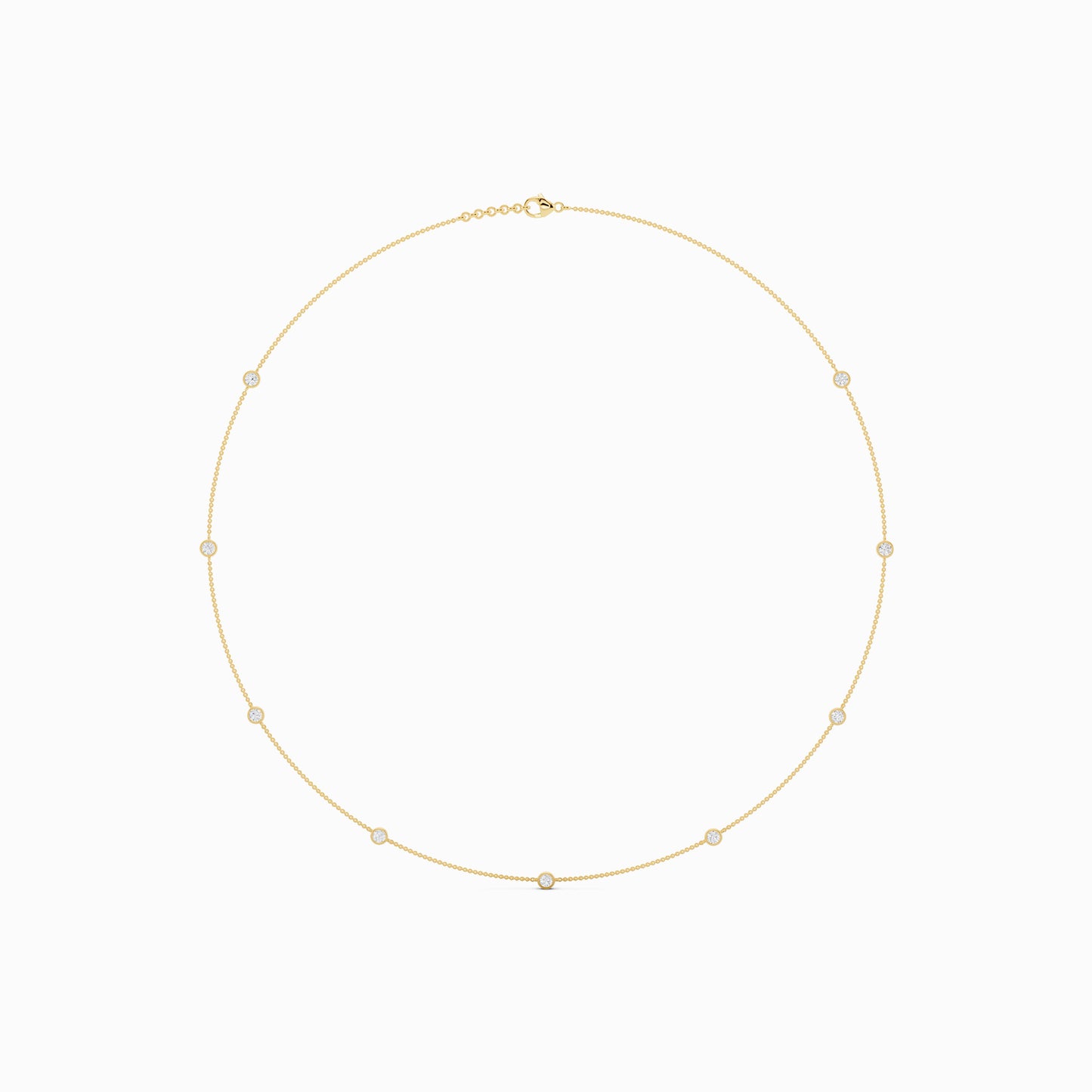 Lobelia Round Cut Station Necklace