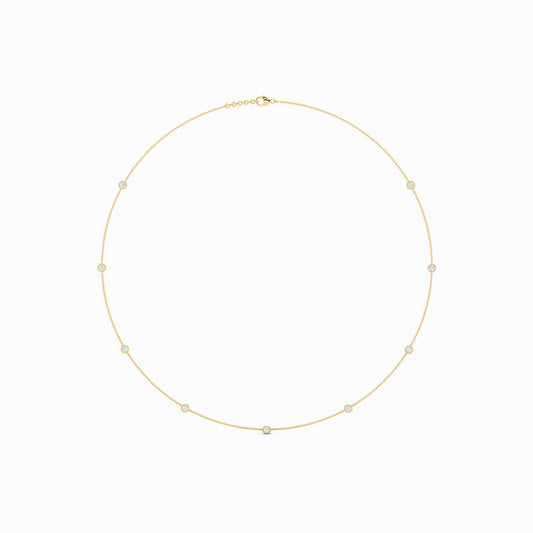 Lobelia Round Cut Station Necklace