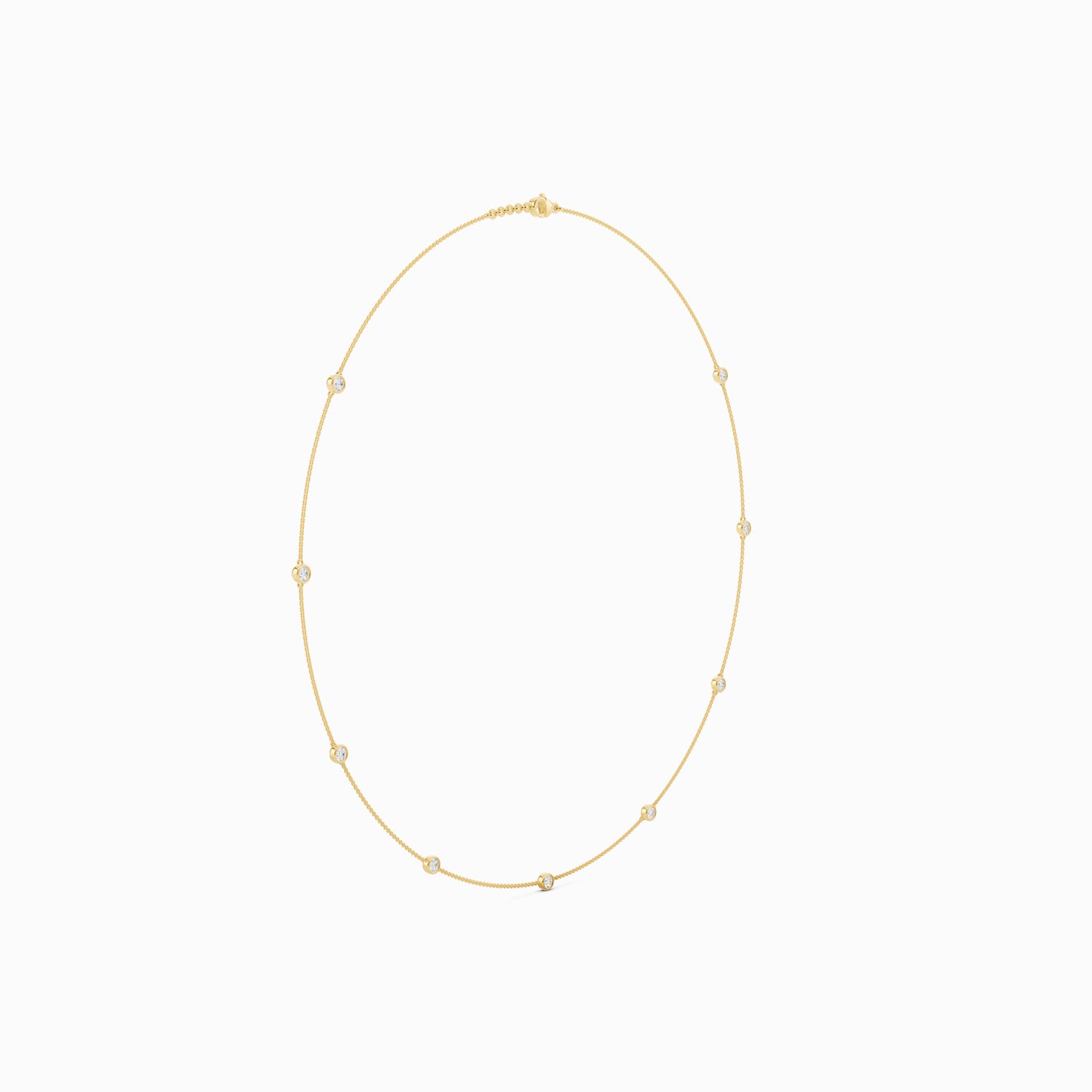 Lobelia Round Cut Station Necklace