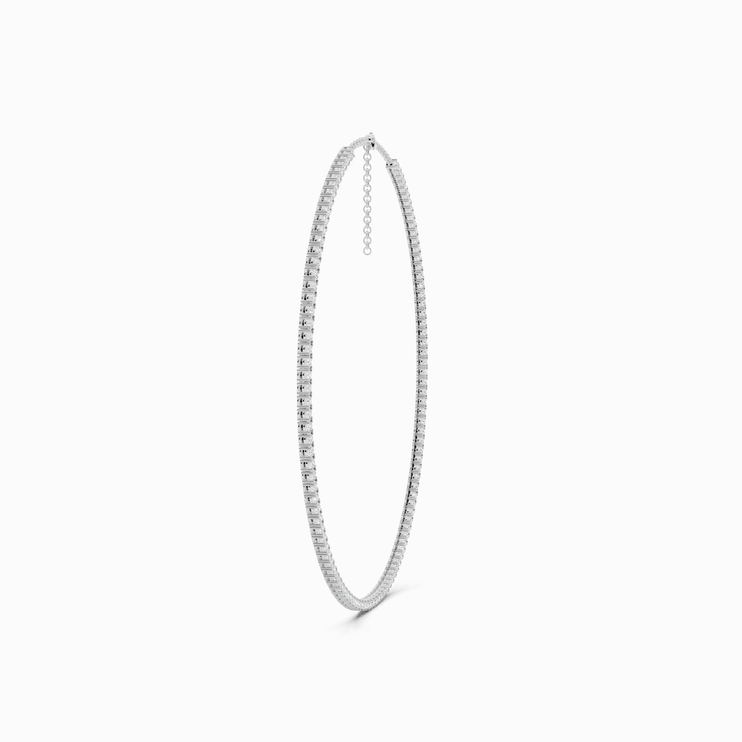 Anemone Round Cut Tennis Necklace