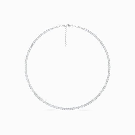 Anemone Round Cut Tennis Necklace