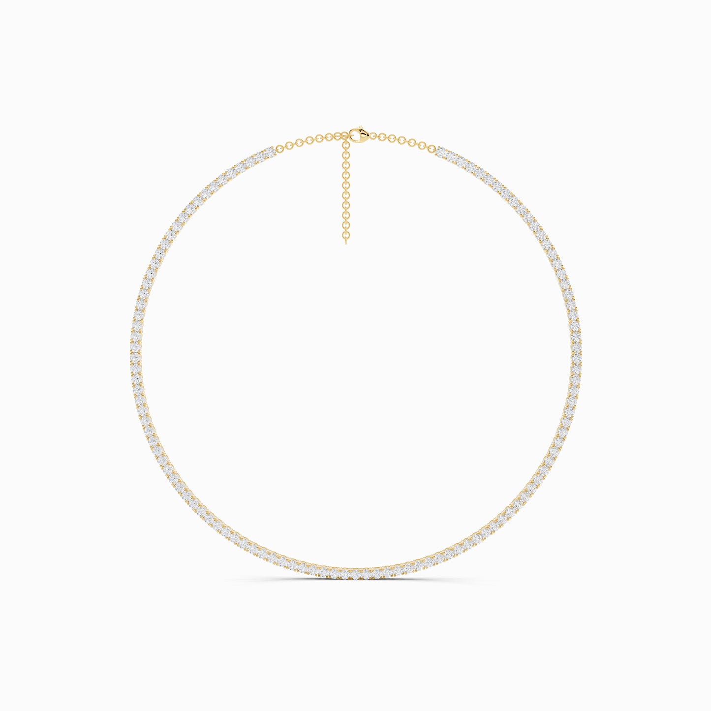 Anemone Round Cut Tennis Necklace