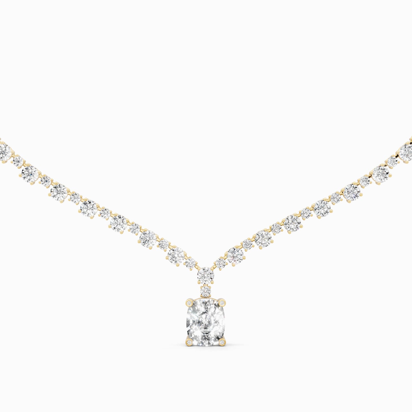 Valeriana Cushion Cut Necklace