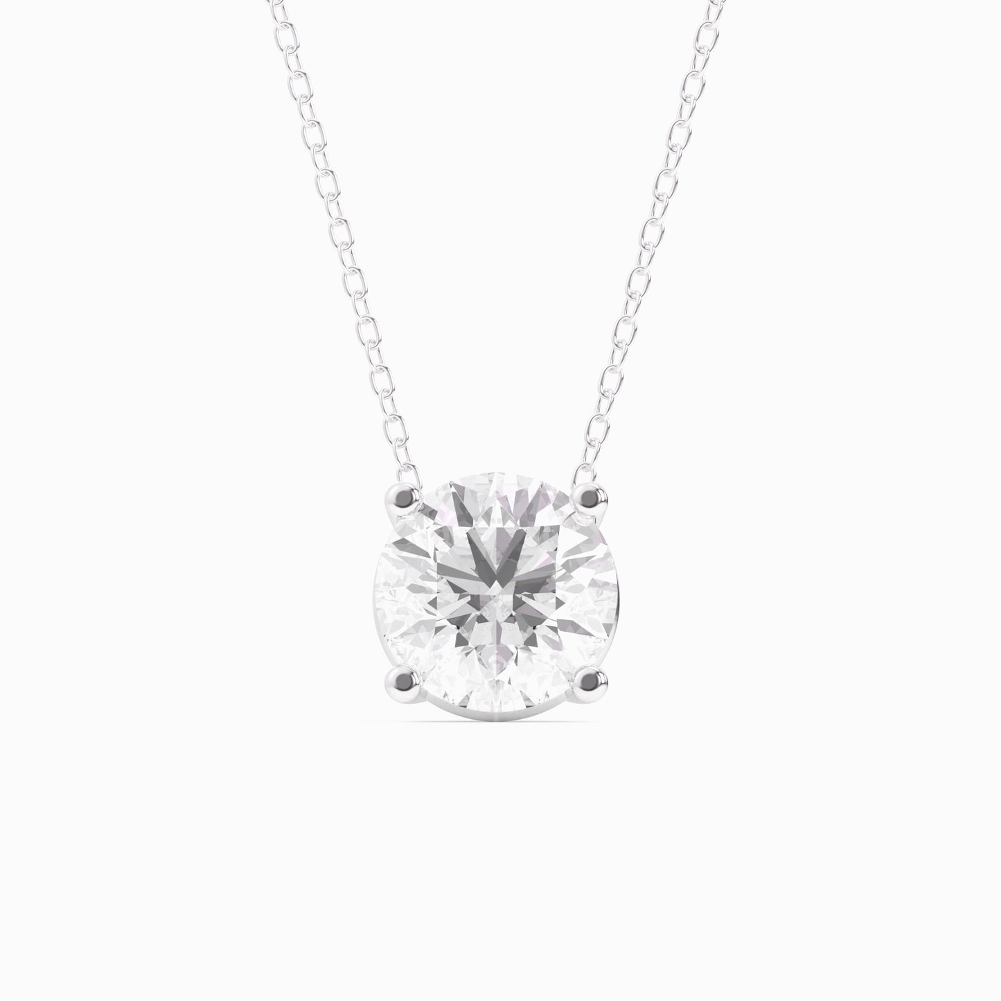 Linum Round Cut Solitaire Pendant