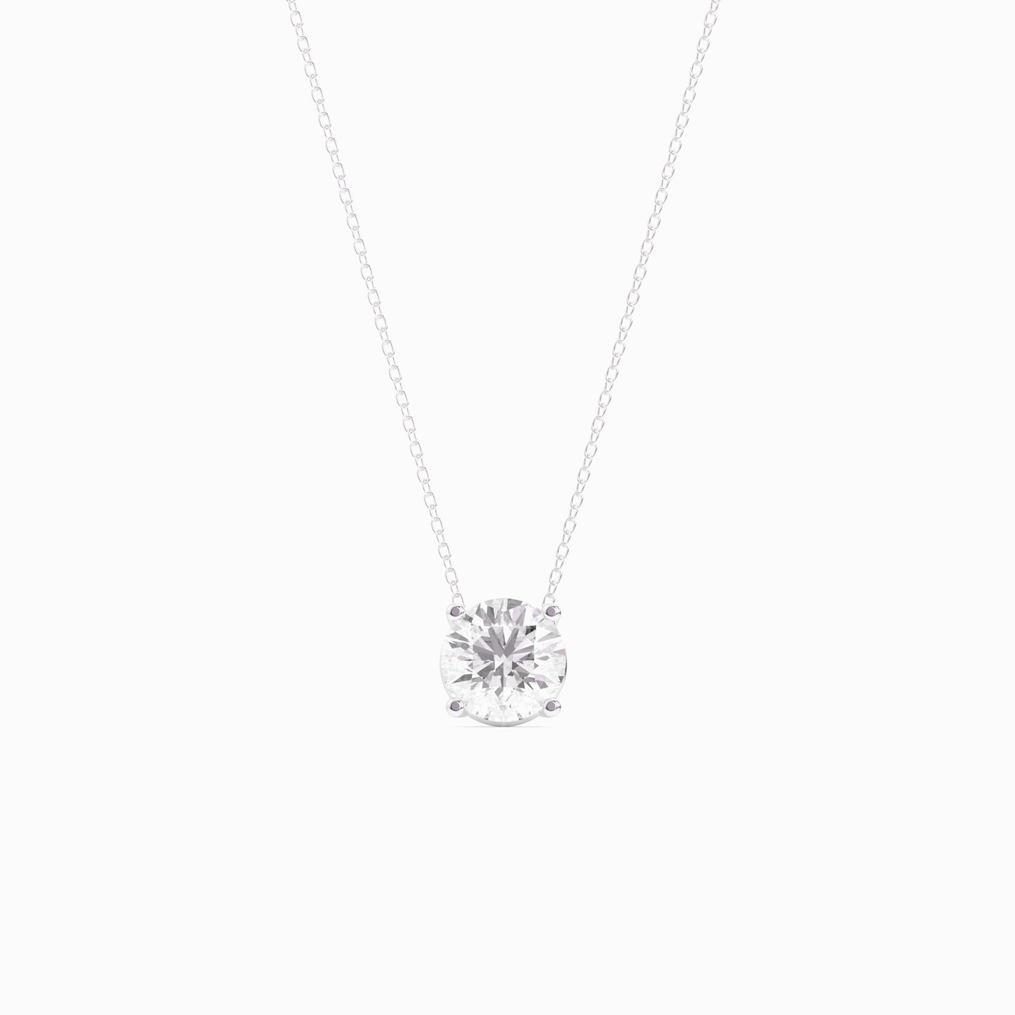 Linum Round Cut Solitaire Pendant