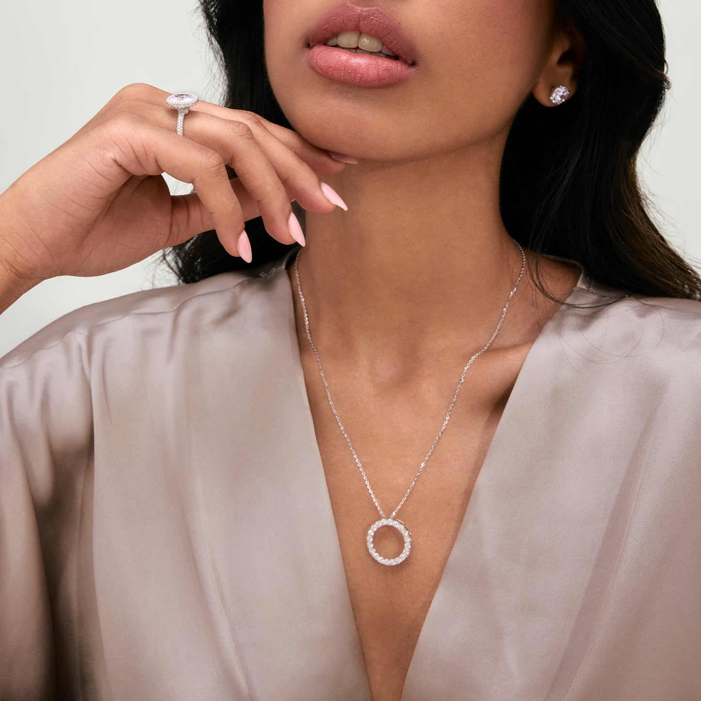 Nemesia Eternity Circle Pendant