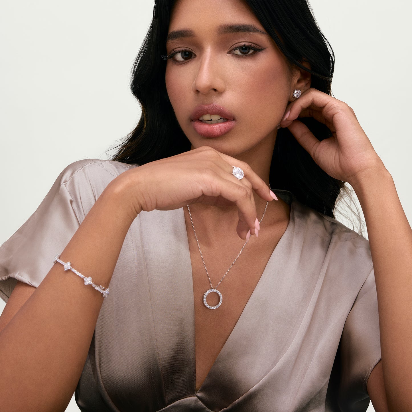 Nemesia Eternity Circle Pendant