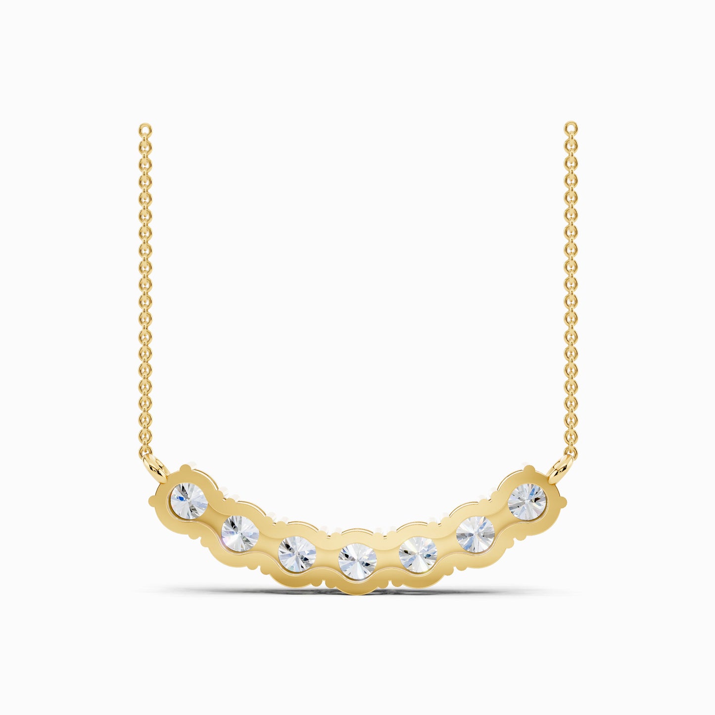Prunella Seven Stone Round Cut Pendant