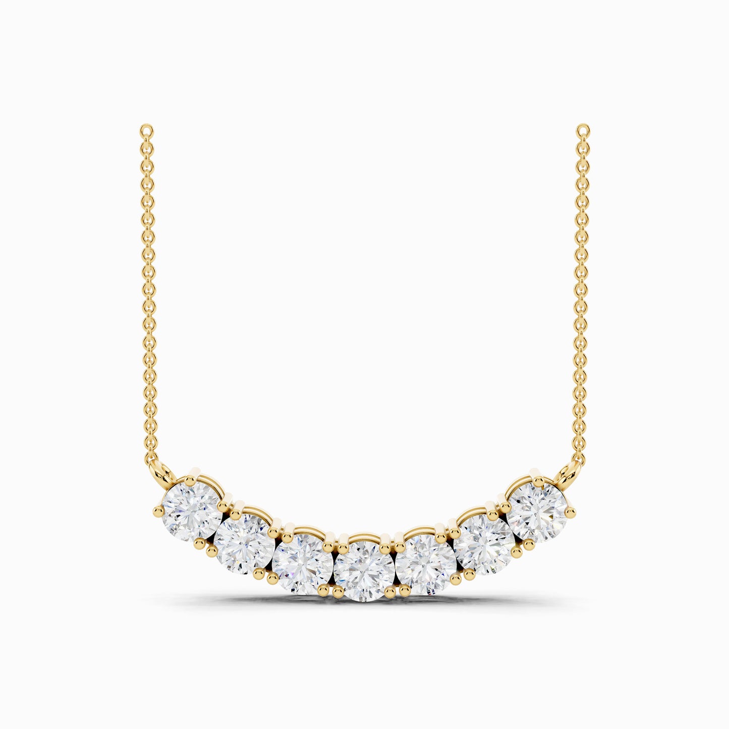 Prunella Seven Stone Round Cut Pendant