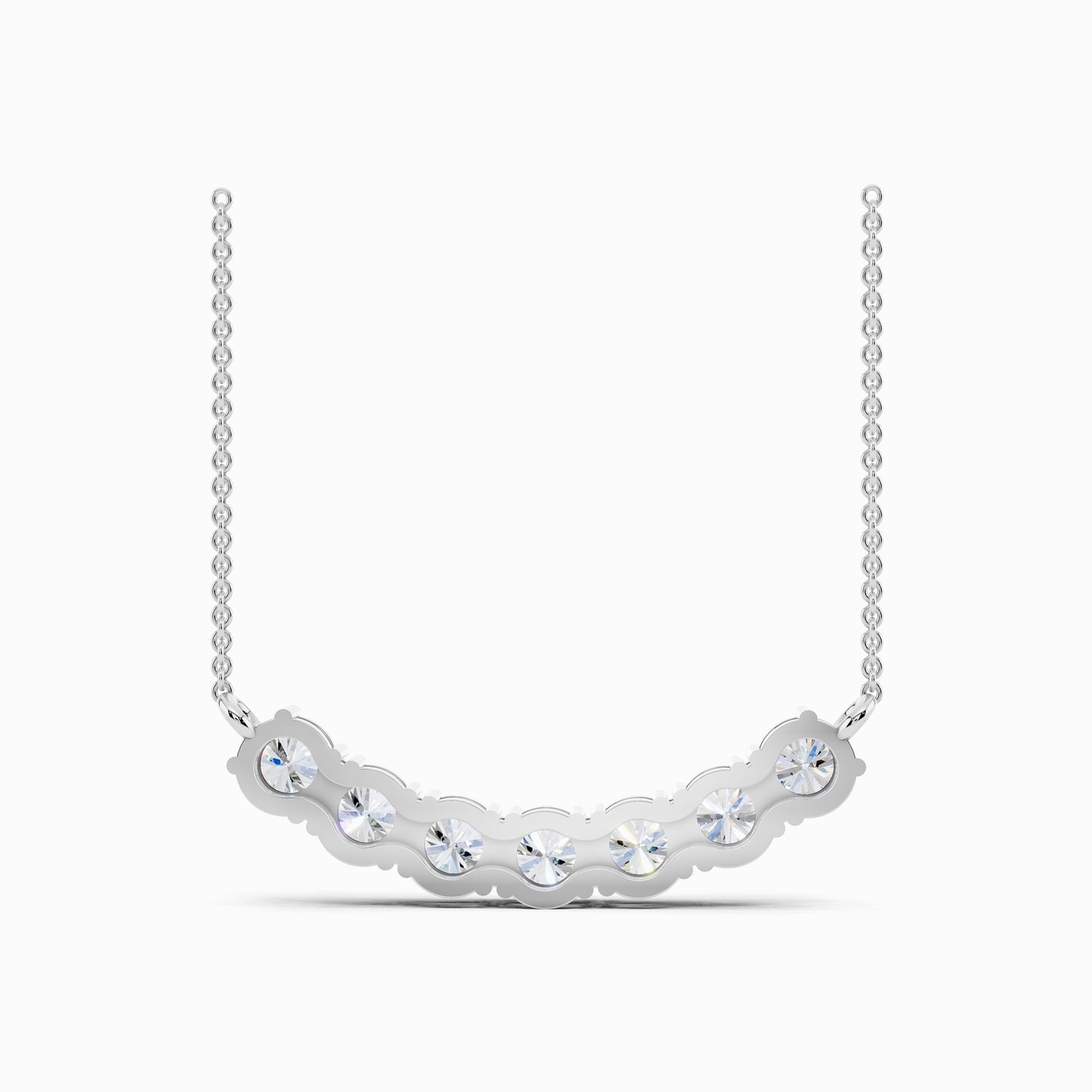 Prunella Seven Stone Round Cut Pendant