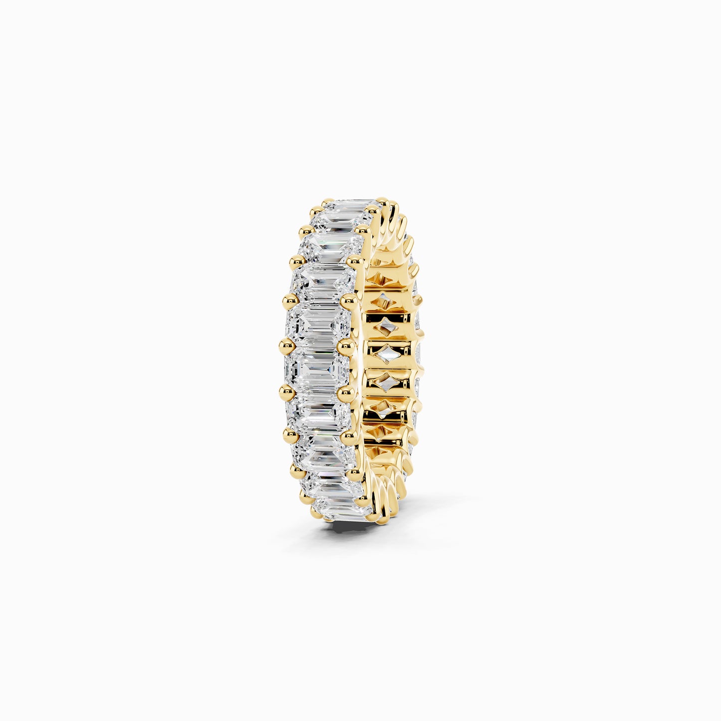 Lantana Emerald Cut Eternity Wedding Ring
