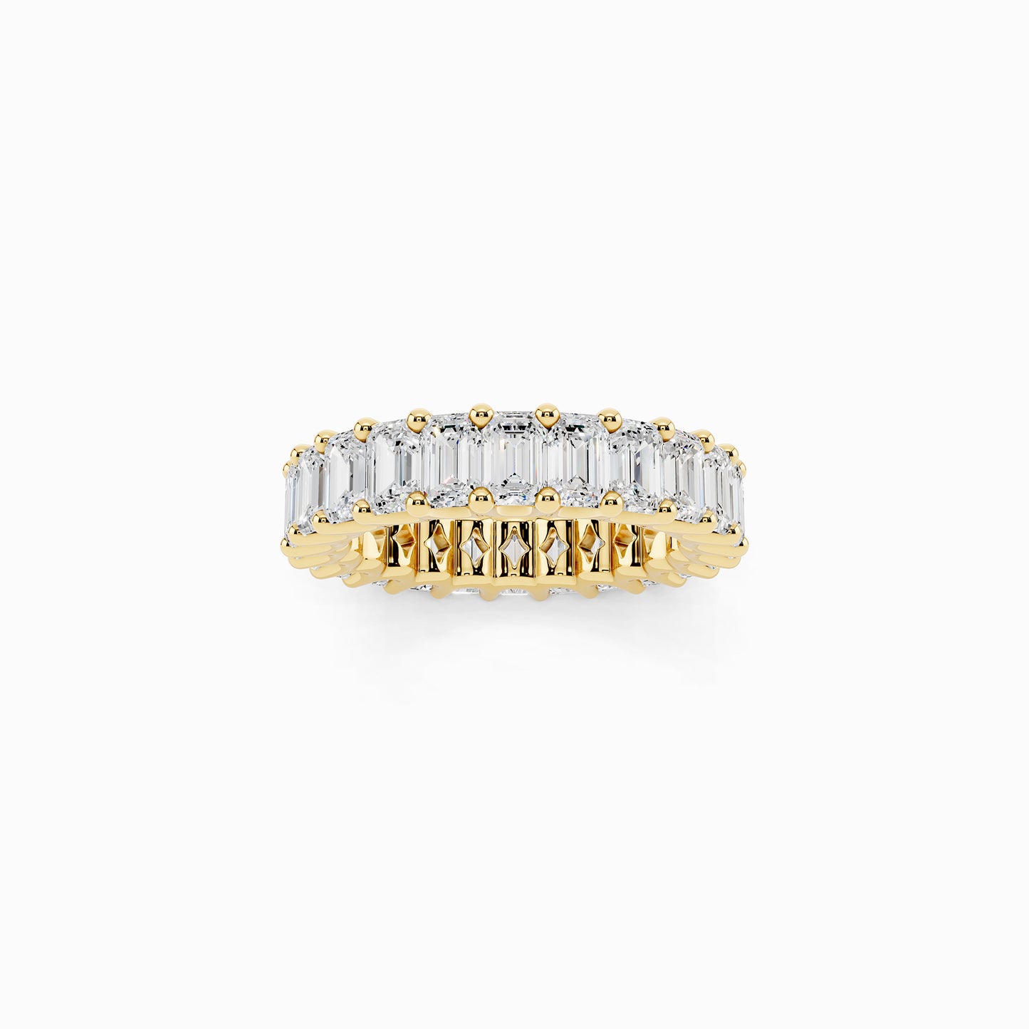 Lantana Emerald Cut Eternity Wedding Ring