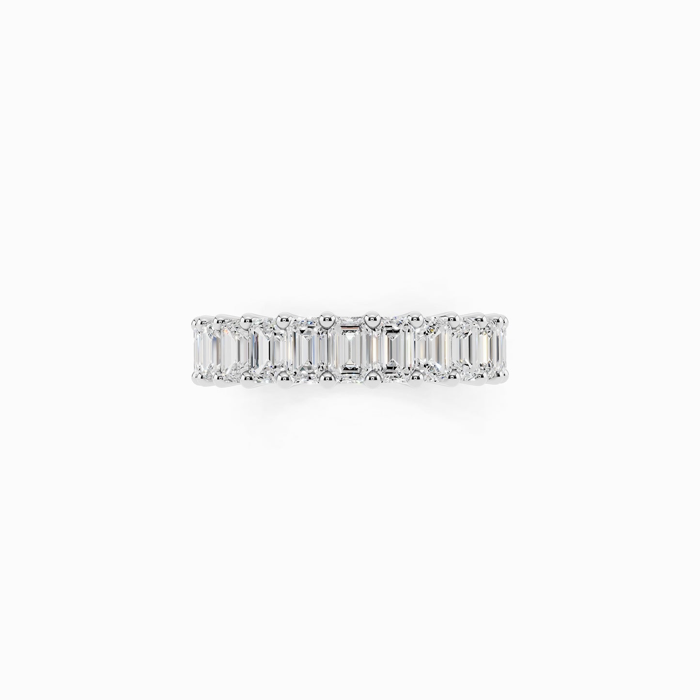 Lantana Emerald Cut Eternity Wedding Ring