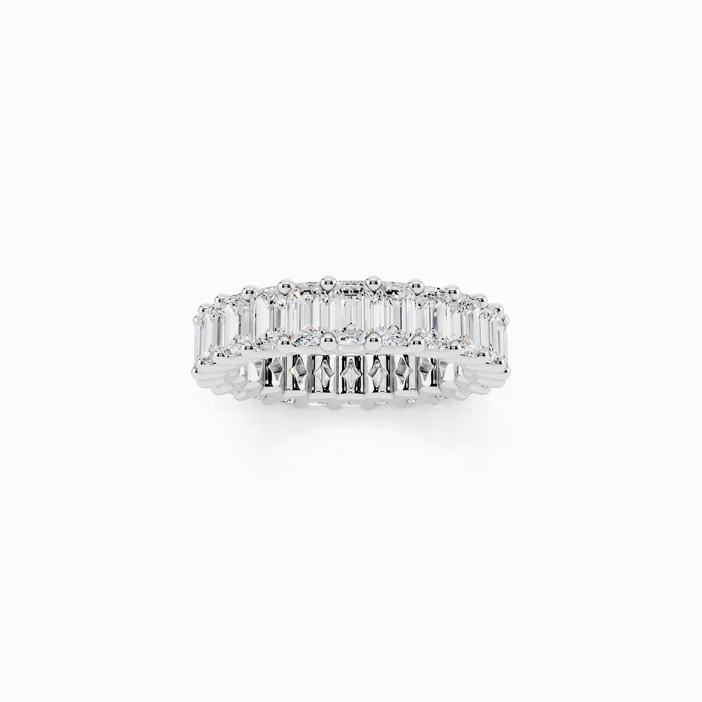Lantana Emerald Cut Eternity Wedding Ring