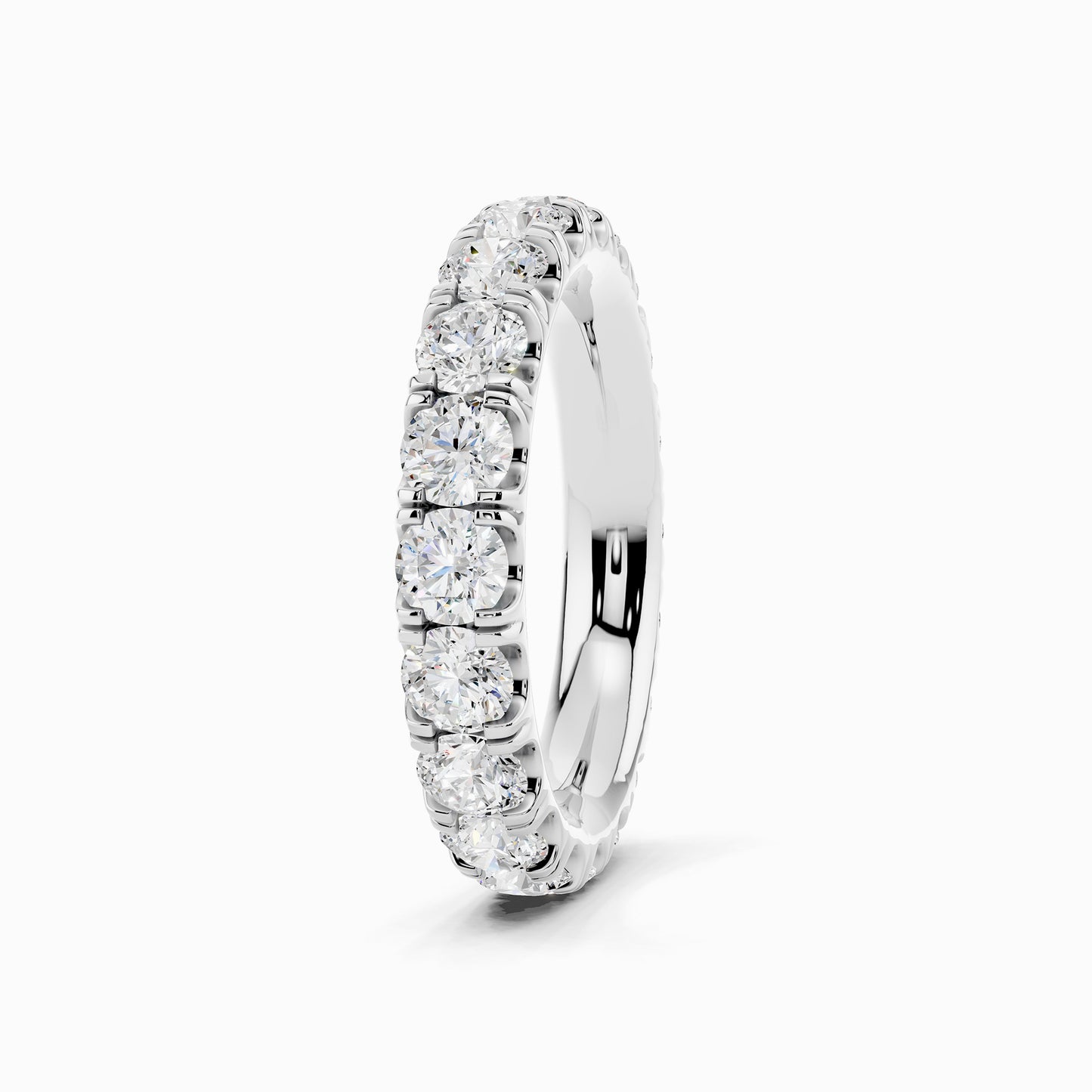 Jasmine Eternity Emerald Cut Wedding Ring