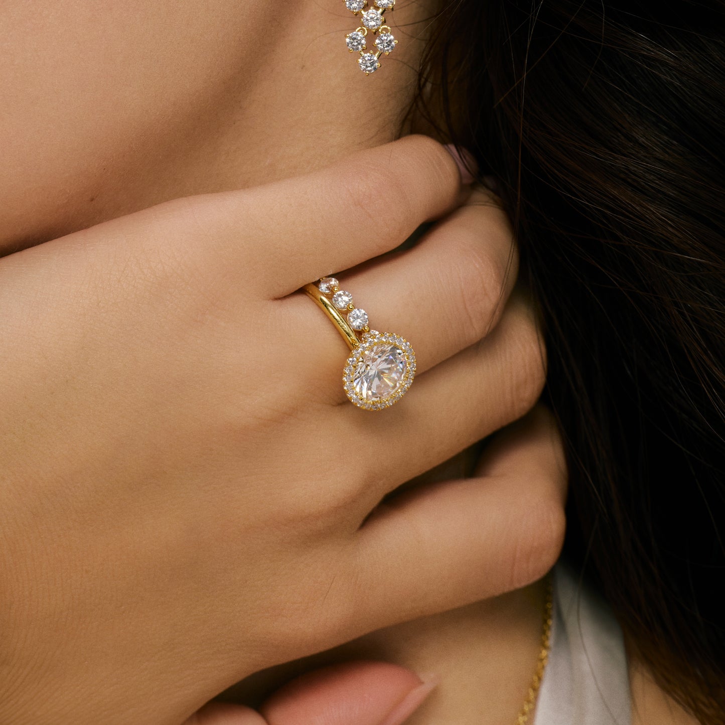 Marilla Round Cut Halo Engagement Ring