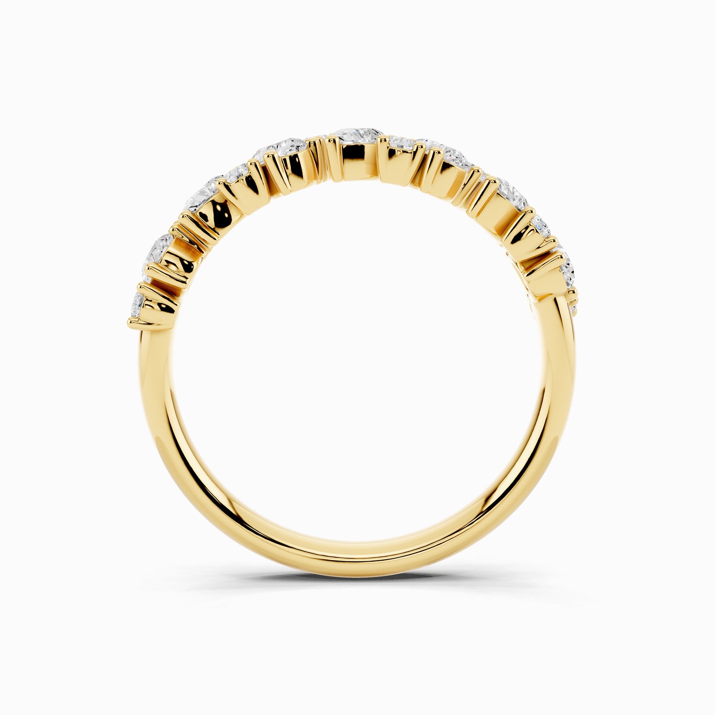 Ivy Pear & Round Cluster Wedding Ring