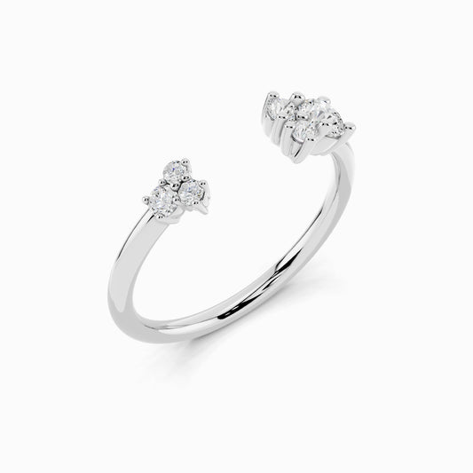 Tiger Lily Open End Round Cut Wedding Ring