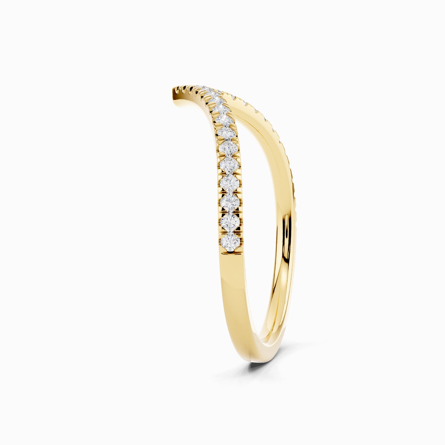 Cicely V-Shape Round Cut Wedding Ring