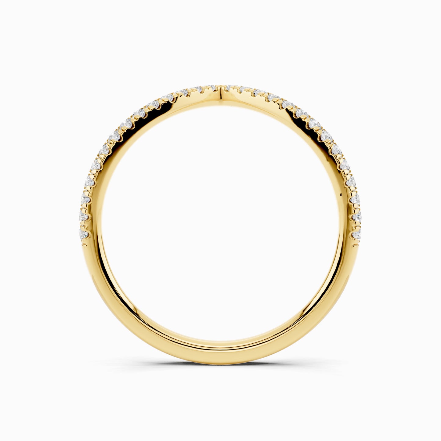 Cicely V-Shape Round Cut Wedding Ring