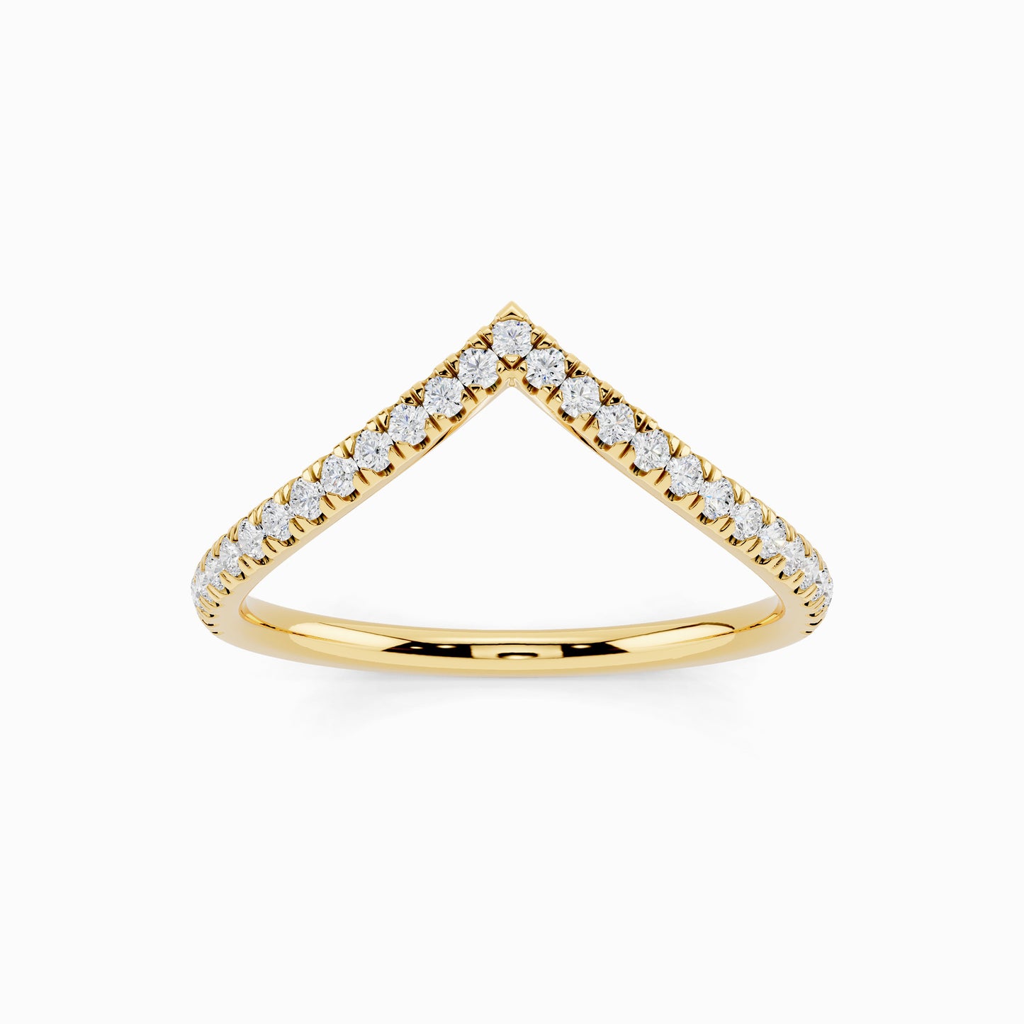 Cicely V-Shape Round Cut Wedding Ring