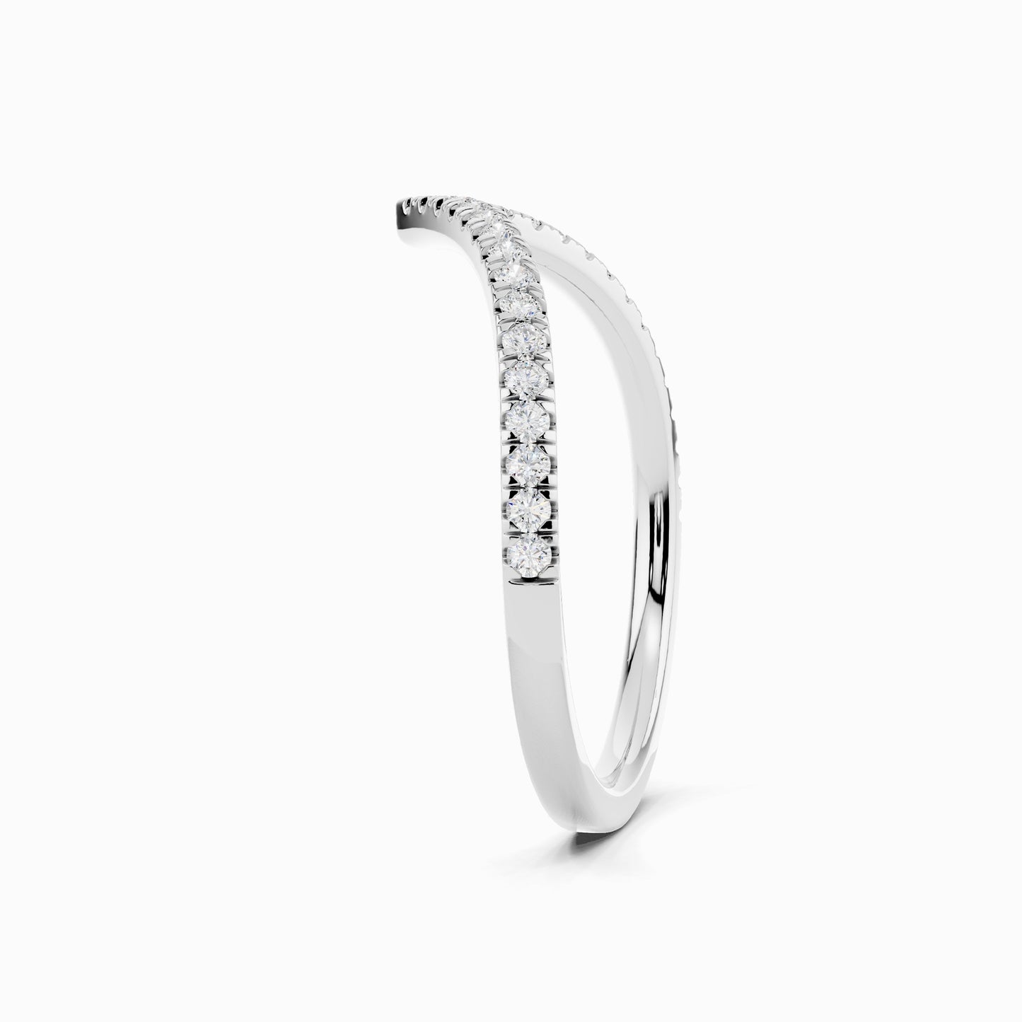 Cicely V-Shape Round Cut Wedding Ring