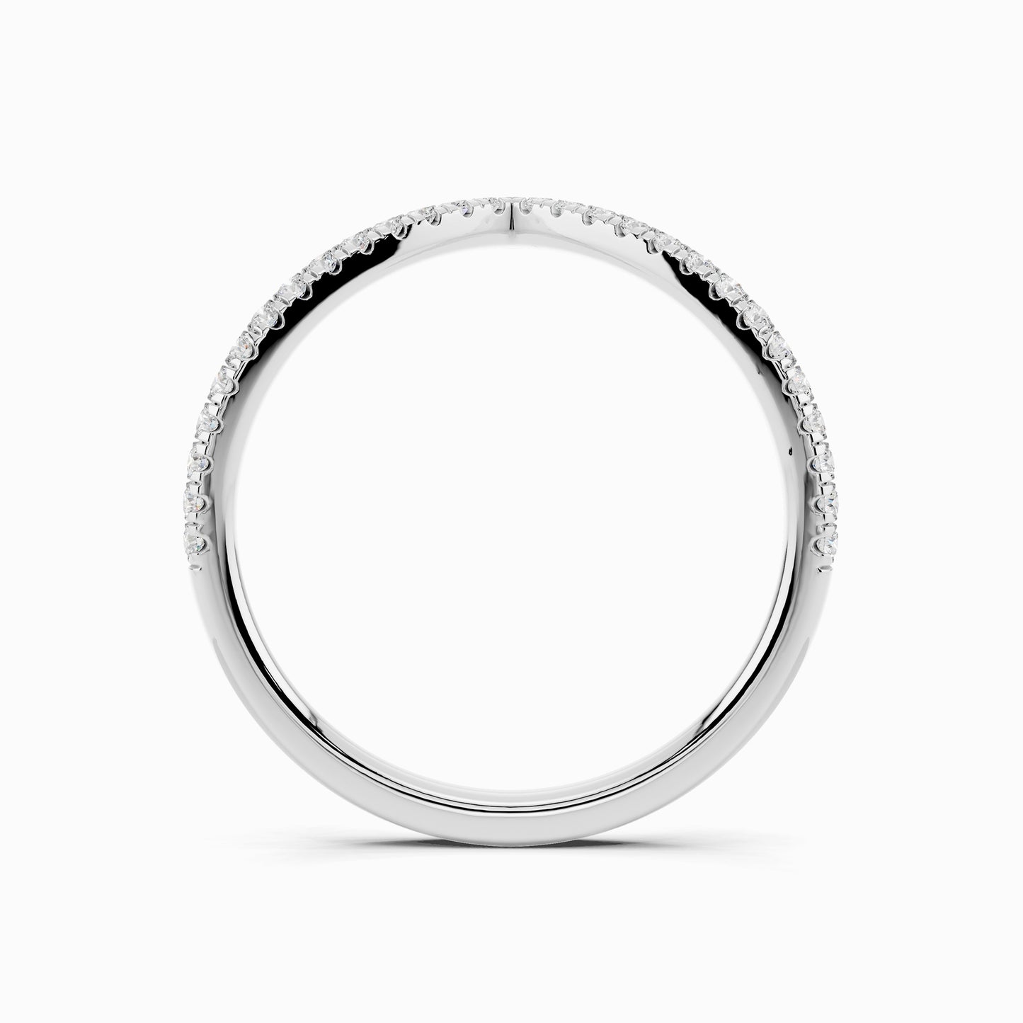 Cicely V-Shape Round Cut Wedding Ring