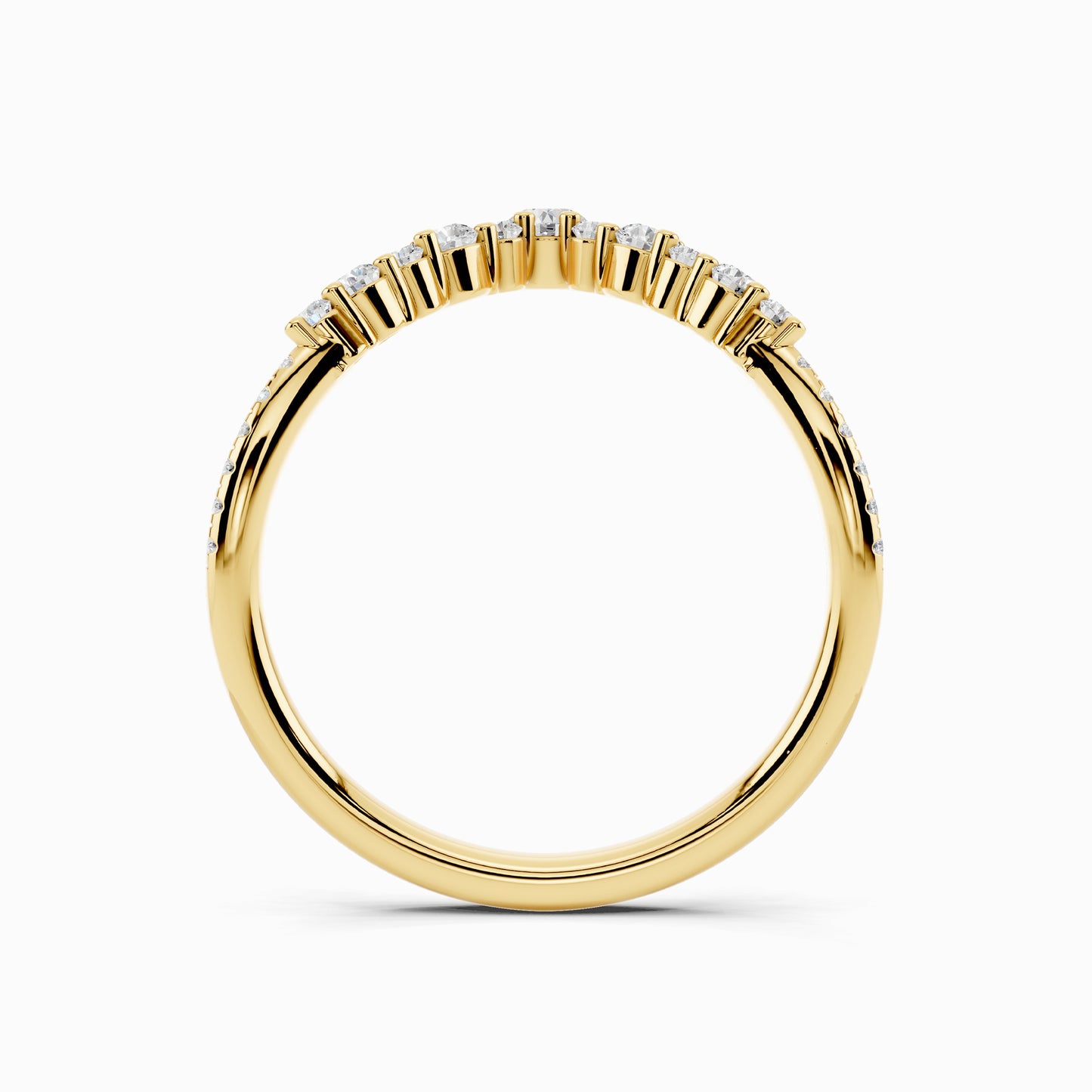 Linnea V-Shape Round Cut Wedding Ring