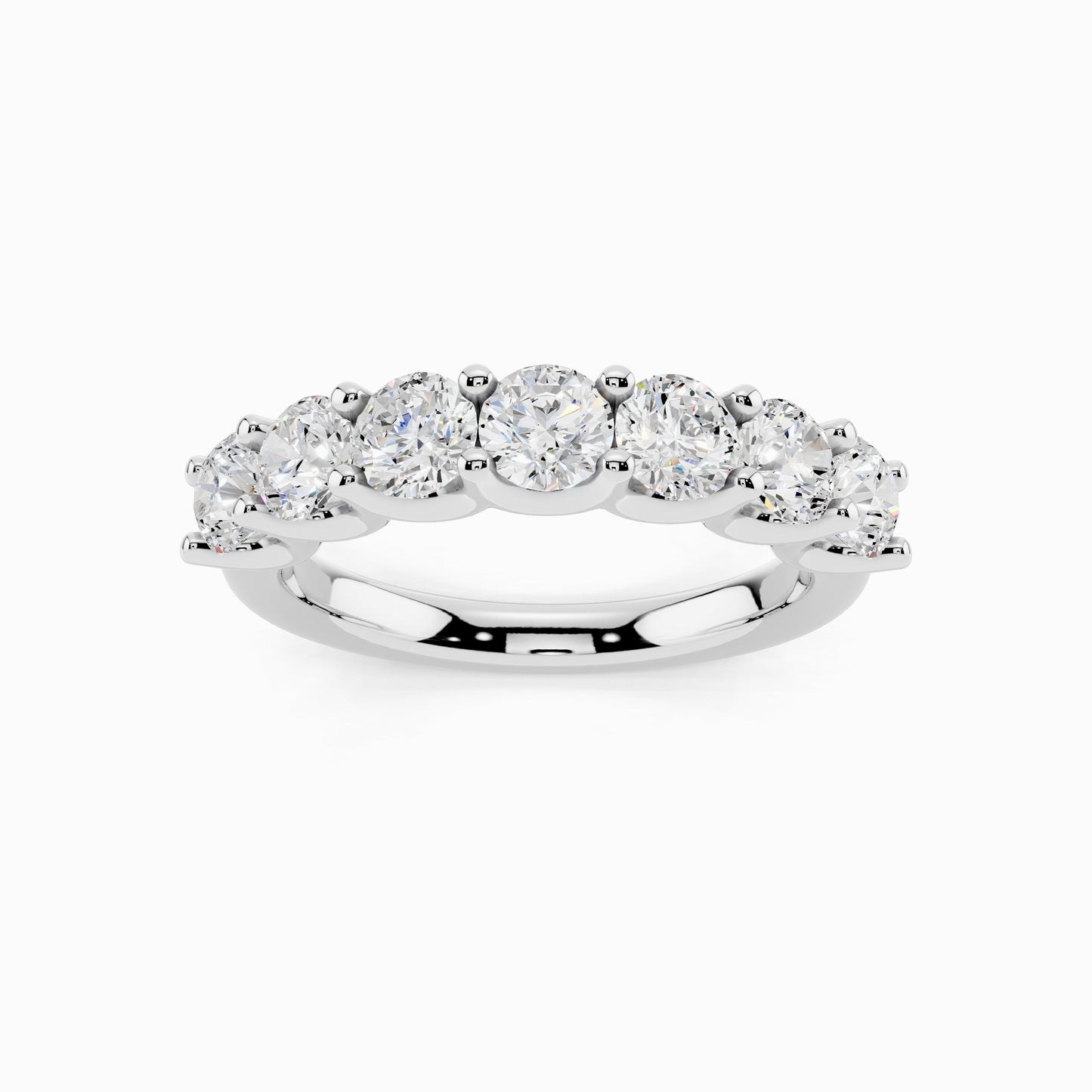 Arali Seven Stone 1.5 Carat Round Cut Wedding Ring