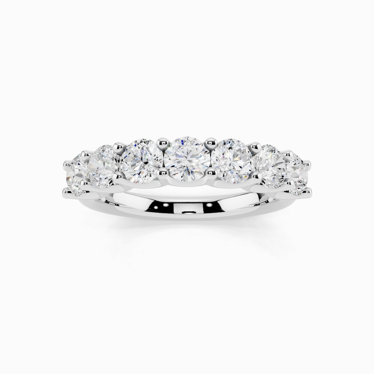 Arali Seven Stone 1.5 Carat Round Cut Wedding Ring