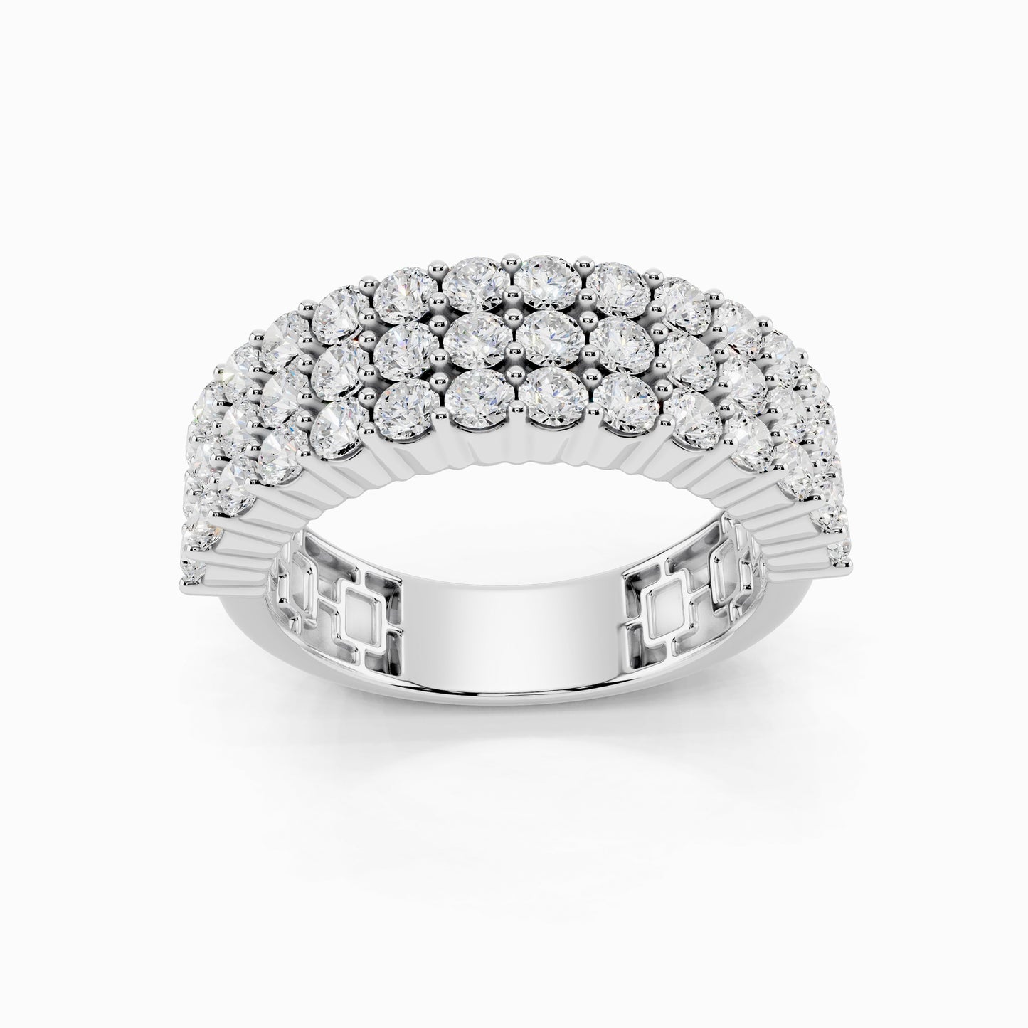 Winika Half Eternity Round Cut Wedding Ring