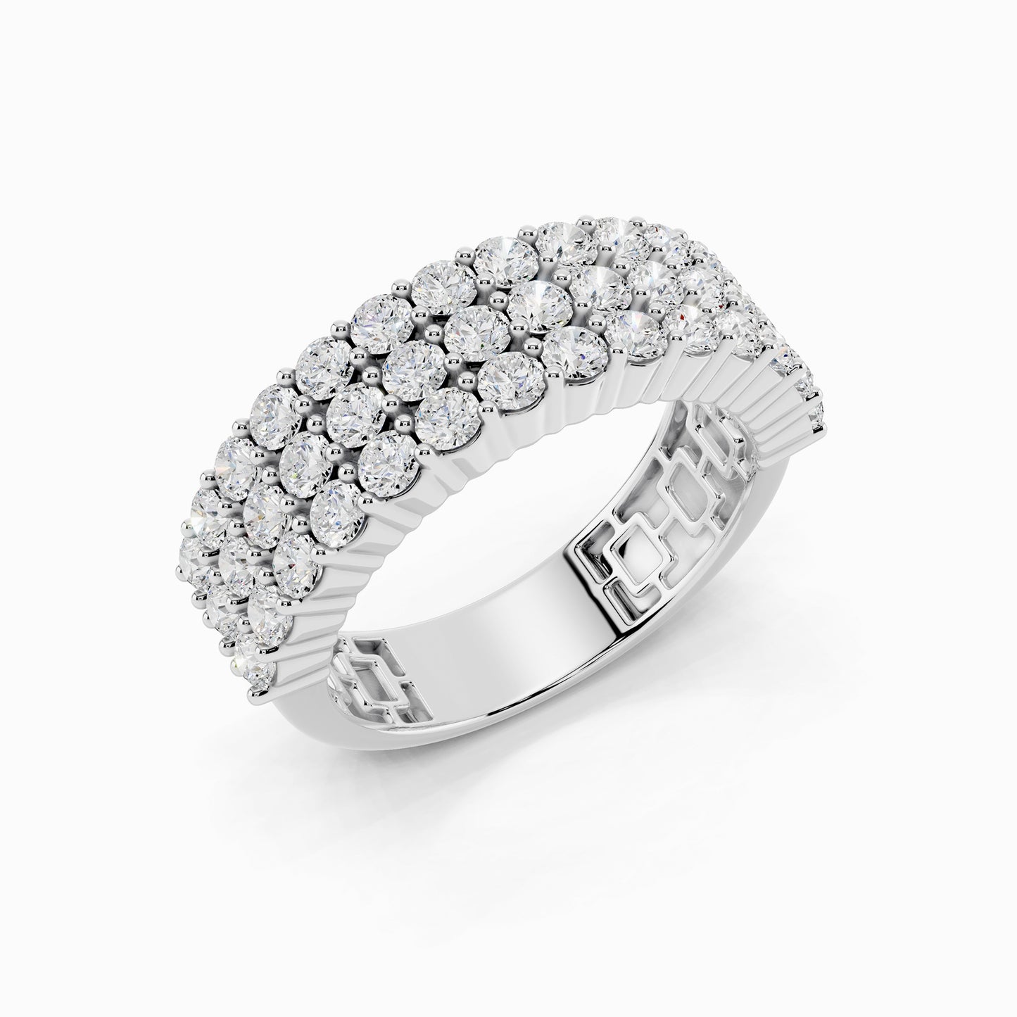 Winika Half Eternity Round Cut Wedding Ring
